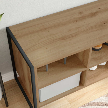 vidaXL Shoe Cabinet Artisian Oak 60 x 35 x 44 cm Engineered Wood