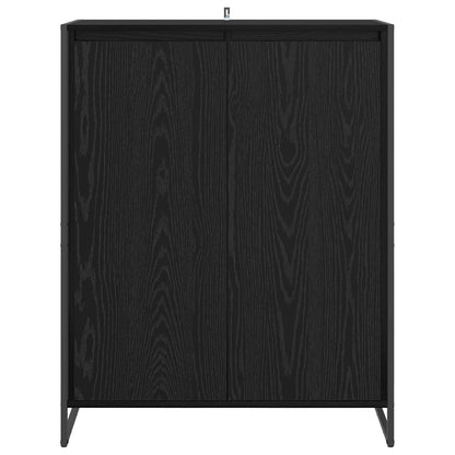vidaXL Shoe Cabinet Black Oak 79 x 36 x 100 cm Engineered Wood