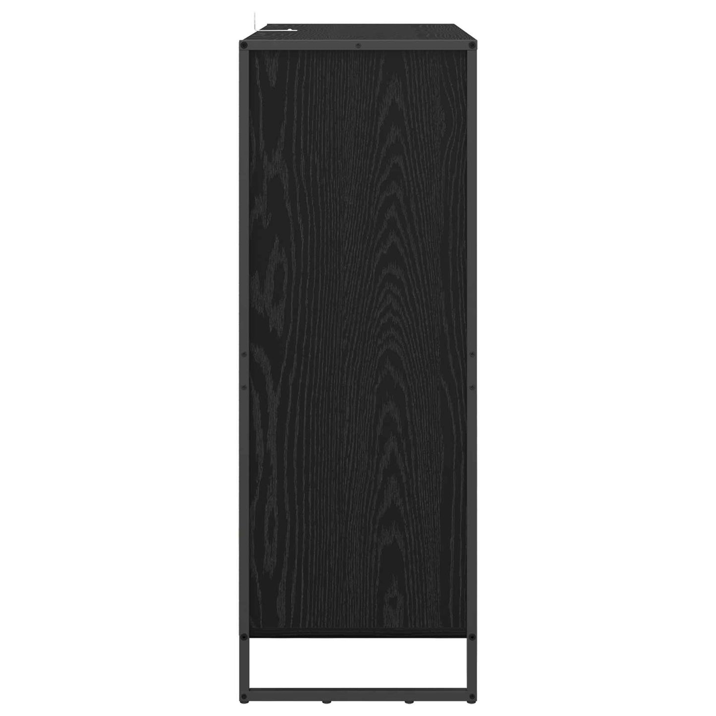 vidaXL Shoe Cabinet Black Oak 79 x 36 x 100 cm Engineered Wood