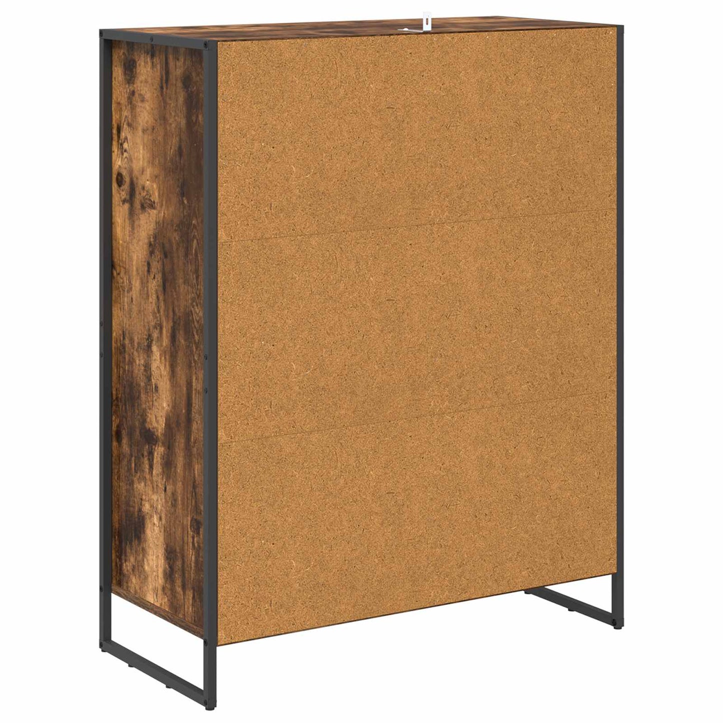 vidaXL Shoe Cabinet Smoke Oak 79 x 36 x 100 cm Engineered Wood