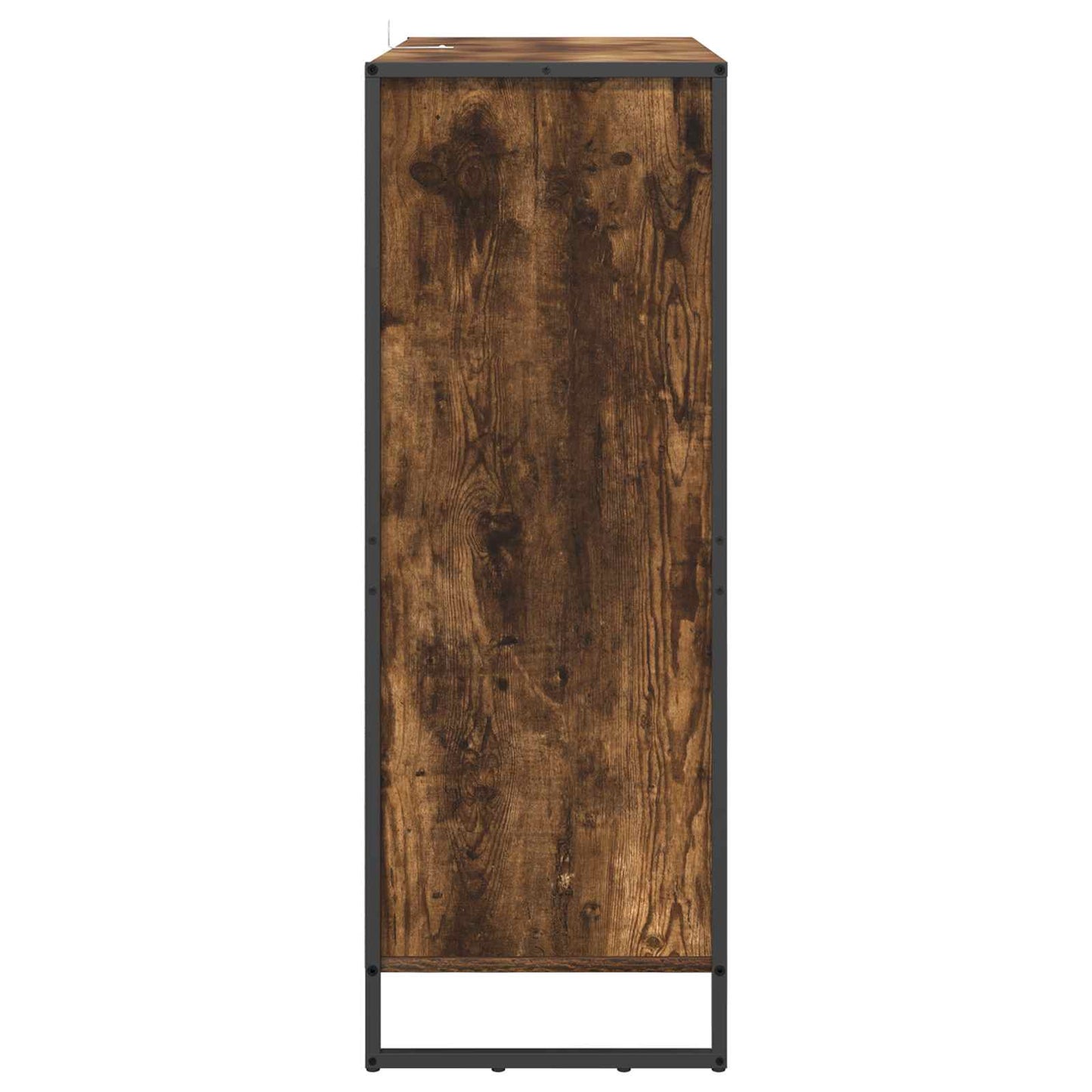 vidaXL Shoe Cabinet Smoke Oak 79 x 36 x 100 cm Engineered Wood