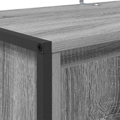 vidaXL Shoe Cabinet Grey Sonoma 79 x 36 x 100 cm Engineered Wood