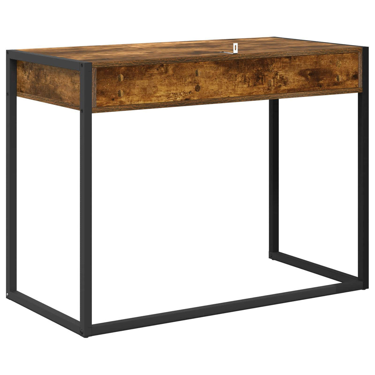 vidaXL Desk Smoke Oak Engineered Wood 100 x 50 x 75 cm