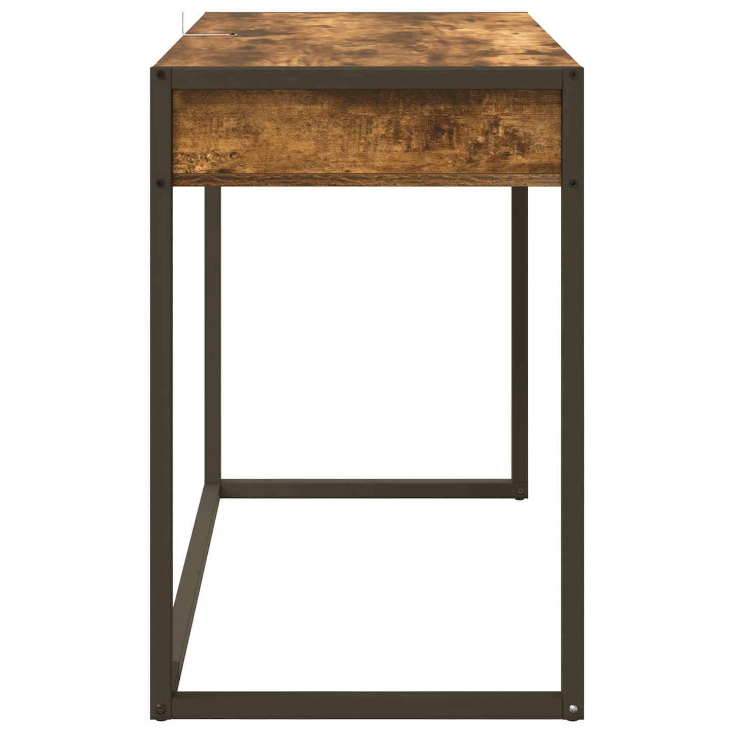 vidaXL Desk with Storage Smoke Oak 100 x 50 x 75 cm Engineered Wood
