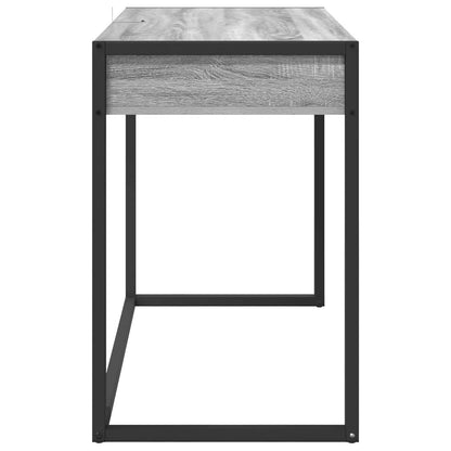 vidaXL Desk with Storage Grey Sonoma 100 x 50 x 75 cm Engineered Wood