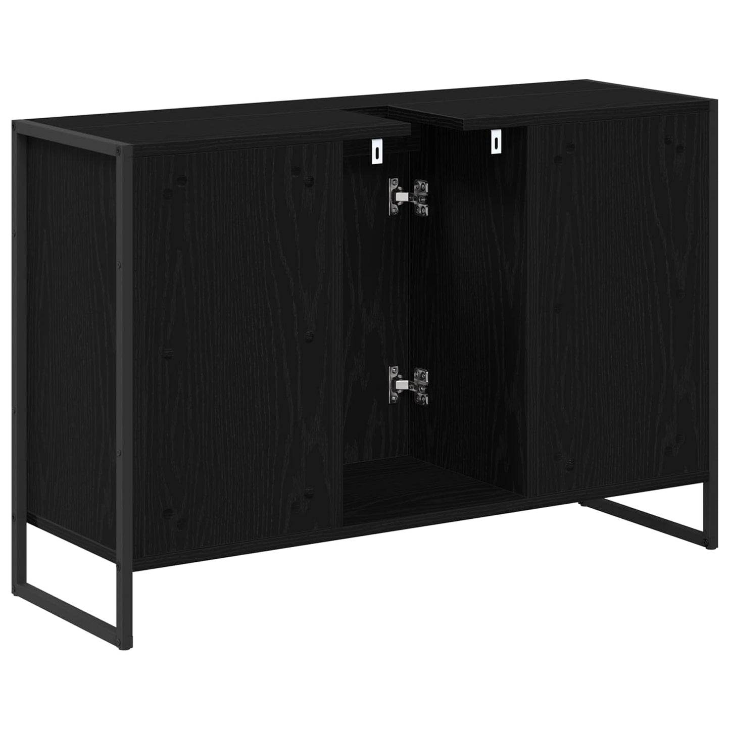 vidaXL Bathroom Cabinet Black Oak 90 x 30 x 60 cm Engineered Wood