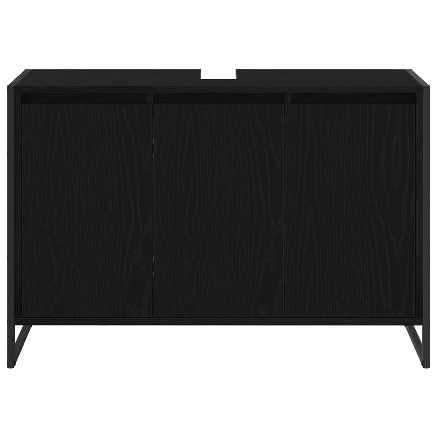 vidaXL Bathroom Cabinet Black Oak 90 x 30 x 60 cm Engineered Wood