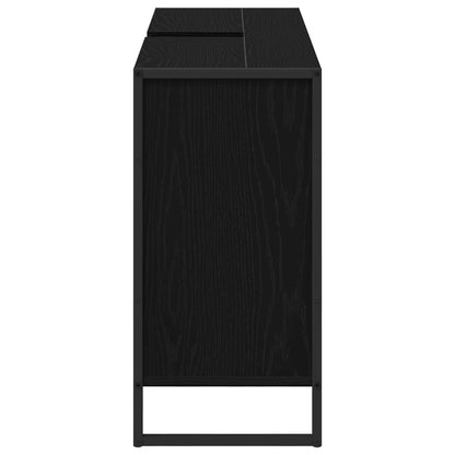 vidaXL Bathroom Cabinet Black Oak 90 x 30 x 60 cm Engineered Wood