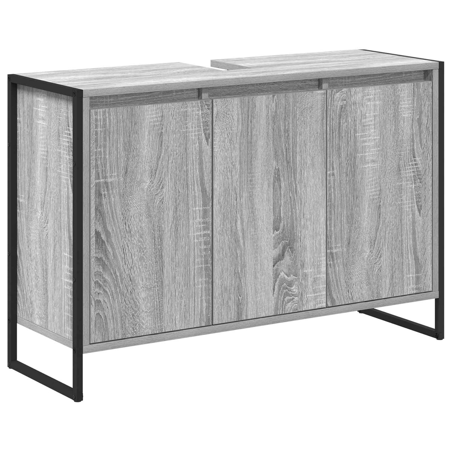 vidaXL Bathroom Cabinet Grey Sonoma 90 x 30 x 60 cm Engineered Wood