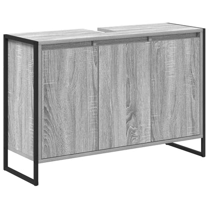 vidaXL Bathroom Cabinet Grey Sonoma 90 x 30 x 60 cm Engineered Wood