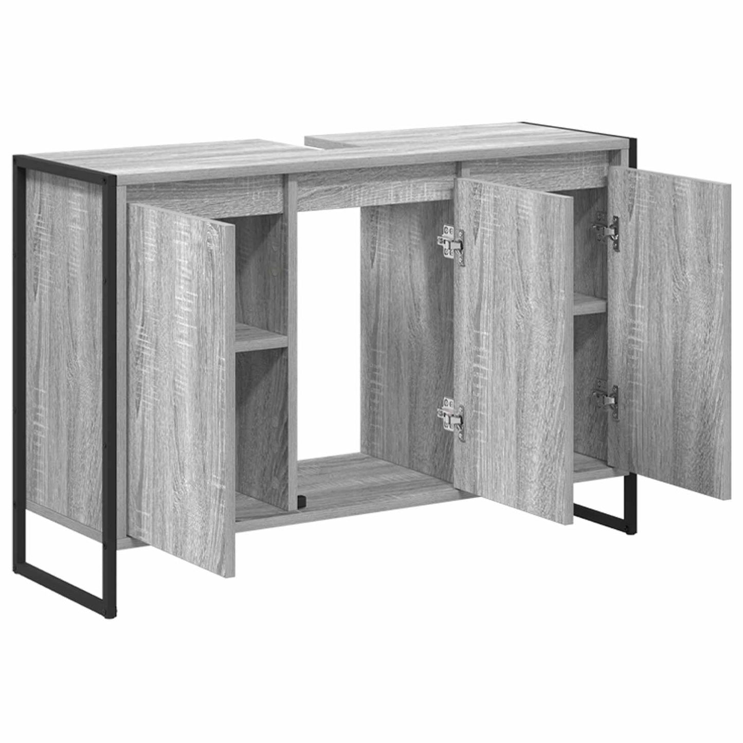 vidaXL Bathroom Cabinet Grey Sonoma 90 x 30 x 60 cm Engineered Wood