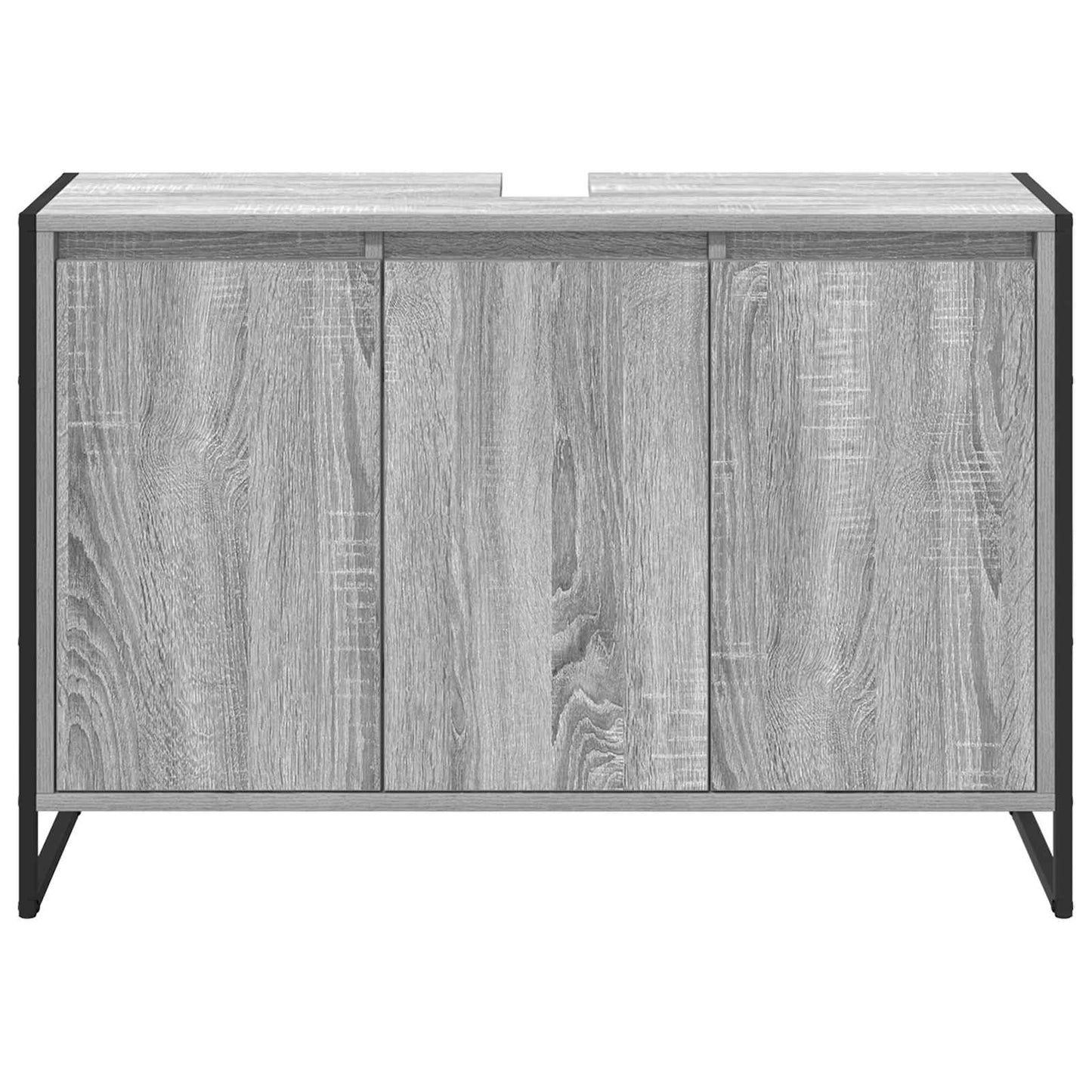 vidaXL Bathroom Cabinet Grey Sonoma 90 x 30 x 60 cm Engineered Wood