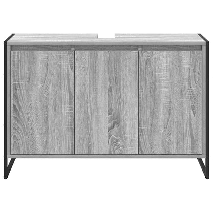vidaXL Bathroom Cabinet Grey Sonoma 90 x 30 x 60 cm Engineered Wood