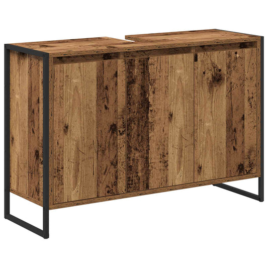 vidaXL Bathroom Cabinet Old Wood 90 x 30 x 60 cm Engineered Wood