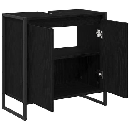 vidaXL Bathroom Cabinet Black Oak 60 x 30 x 60 cm Engineered Wood
