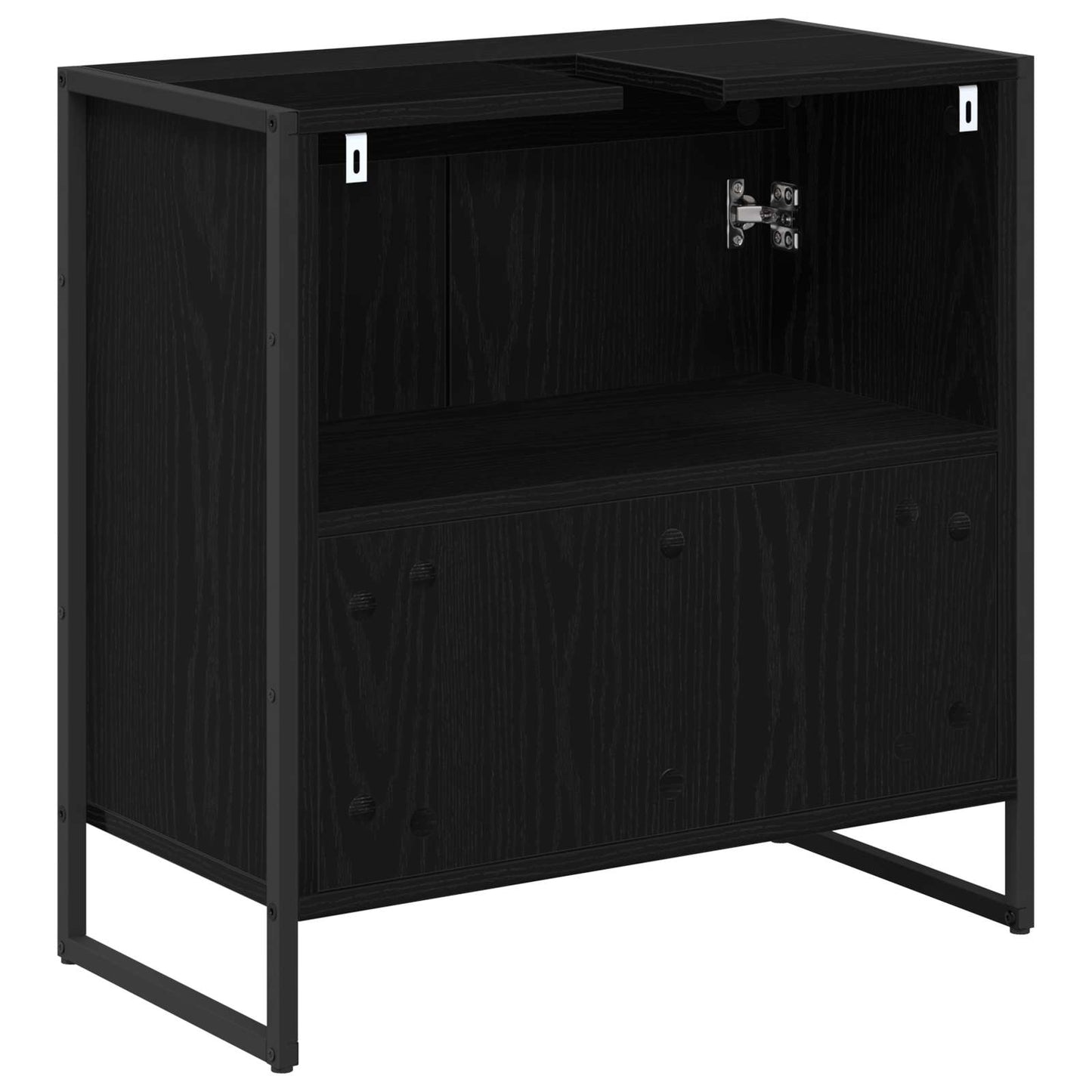 vidaXL Bathroom Cabinet Black Oak 60 x 30 x 60 cm Engineered Wood