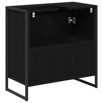 vidaXL Bathroom Cabinet Black Oak 60 x 30 x 60 cm Engineered Wood