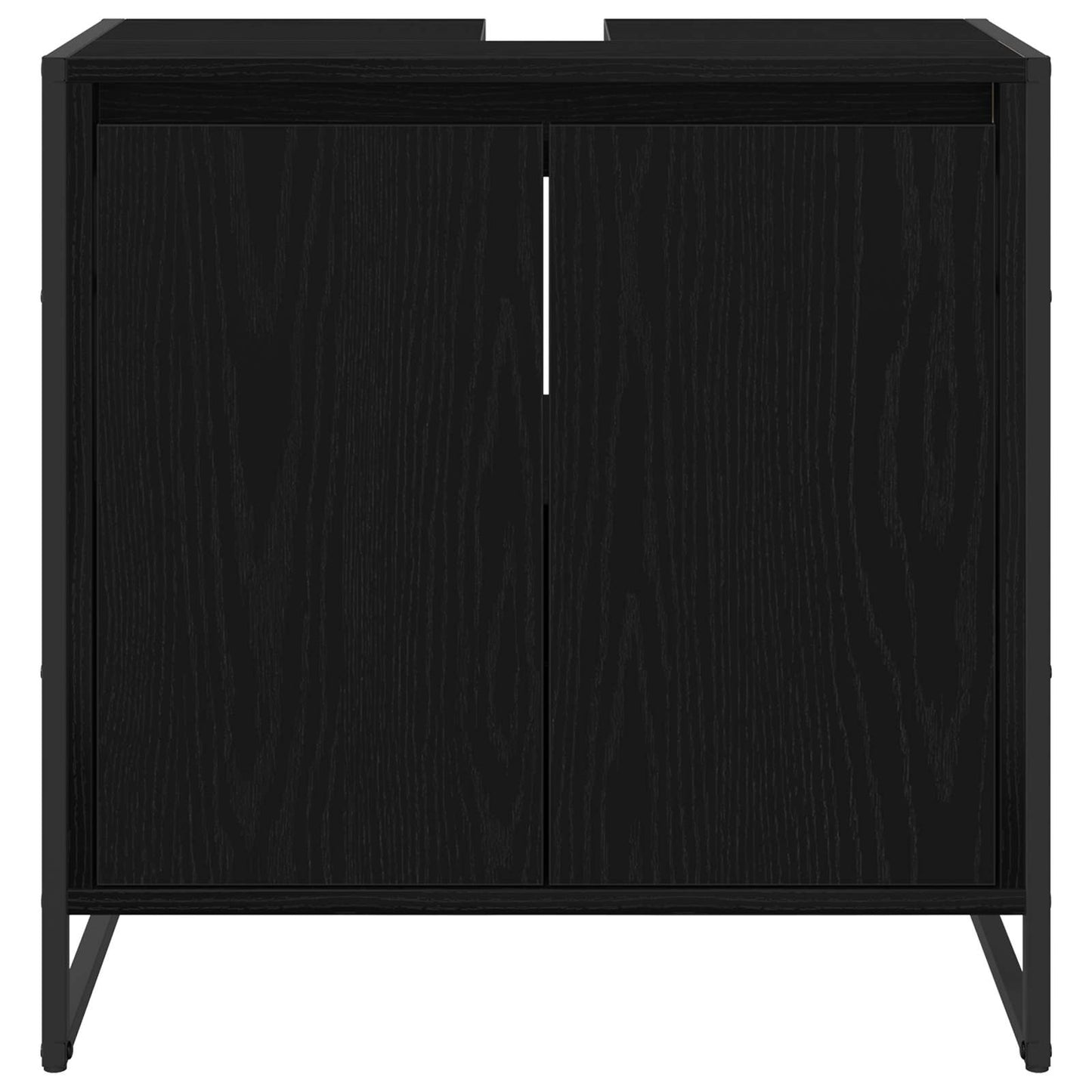 vidaXL Bathroom Cabinet Black Oak 60 x 30 x 60 cm Engineered Wood