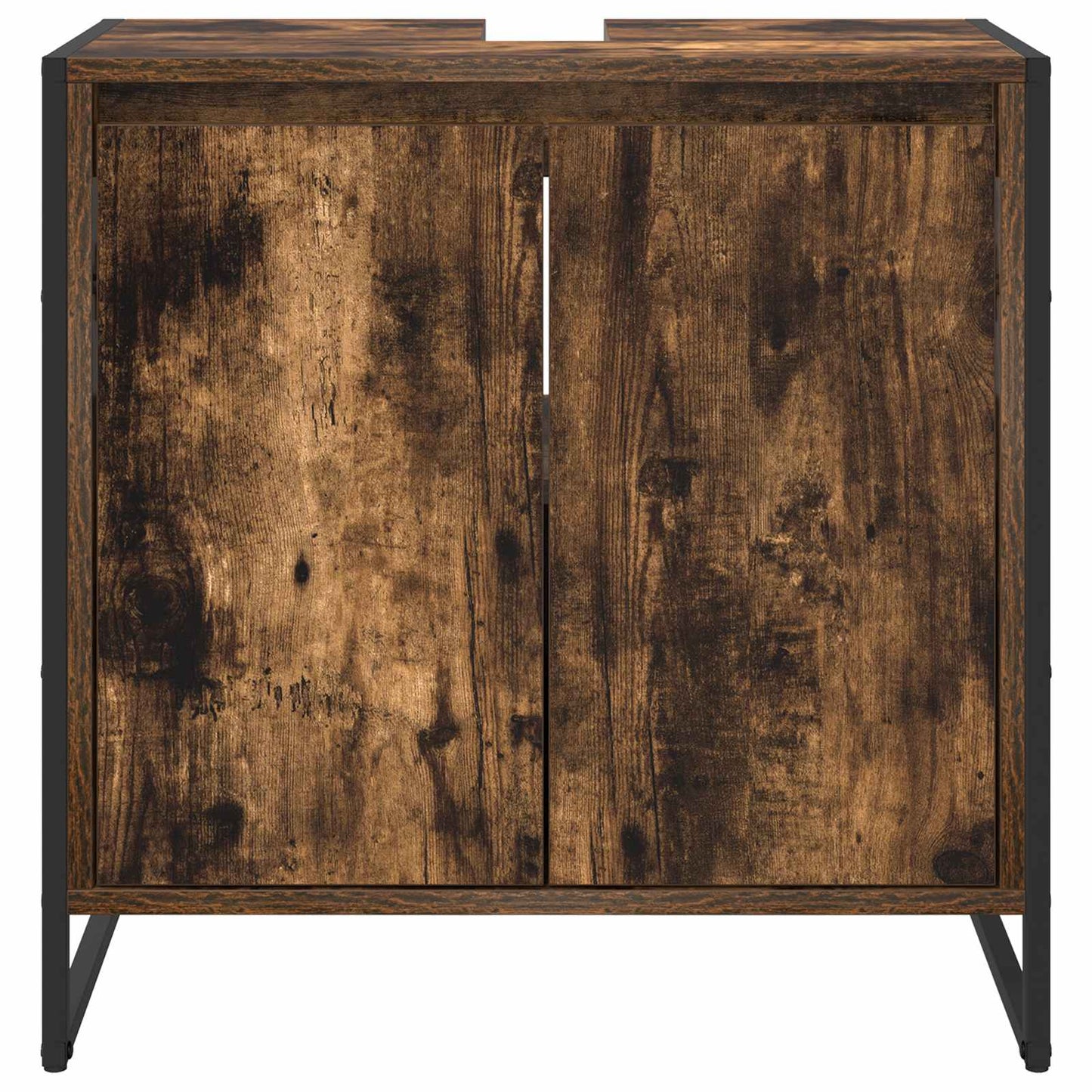 vidaXL Bathroom Cabinet Smoke Oak 60 x 30 x 60 cm Engineered Wood