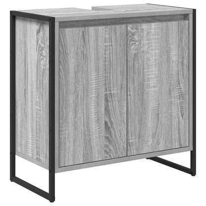 vidaXL Bathroom Cabinet Grey Sonoma 60 x 30 x 60 cm Engineered Wood
