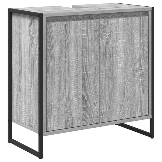 vidaXL Bathroom Cabinet Grey Sonoma 60 x 30 x 60 cm Engineered Wood