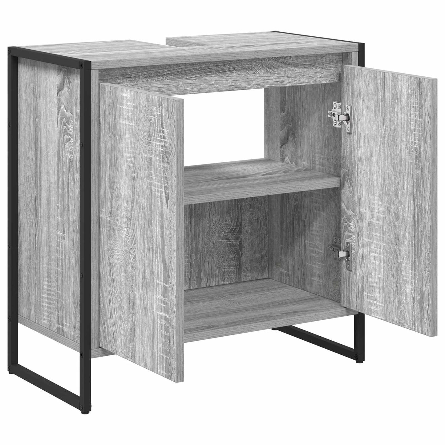 vidaXL Bathroom Cabinet Grey Sonoma 60 x 30 x 60 cm Engineered Wood