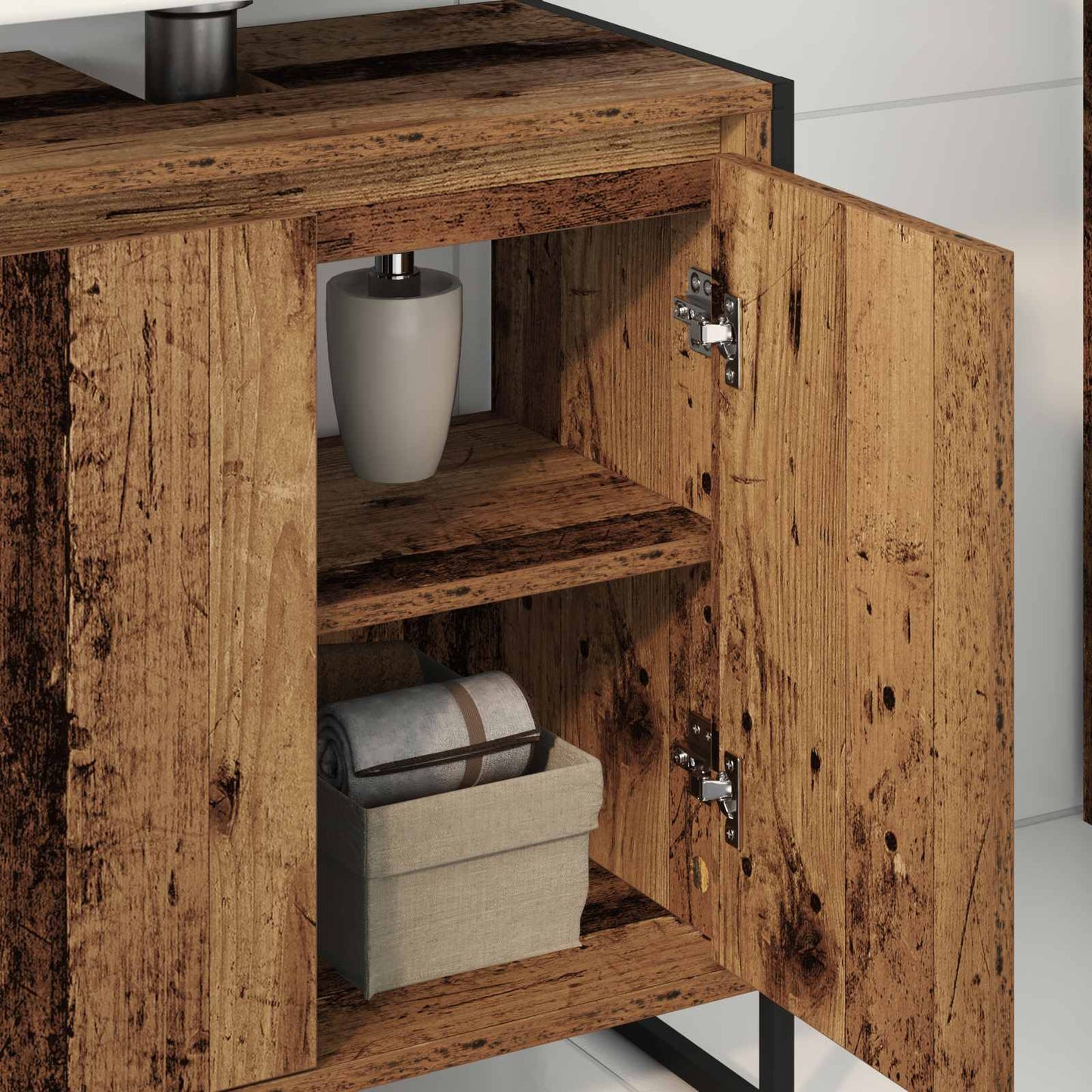 vidaXL Bathroom Cabinet Old Wood 60 x 30 x 60 cm Engineered Wood