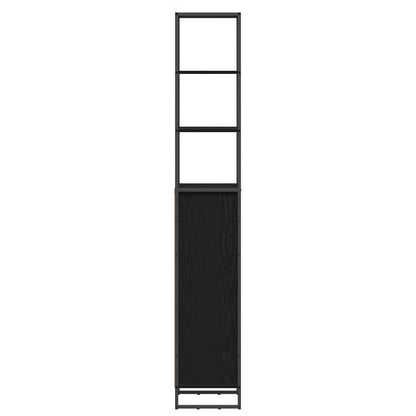 vidaXL Bathroom Cabinet Black Oak 40 x 30 x 180 cm Engineered Wood