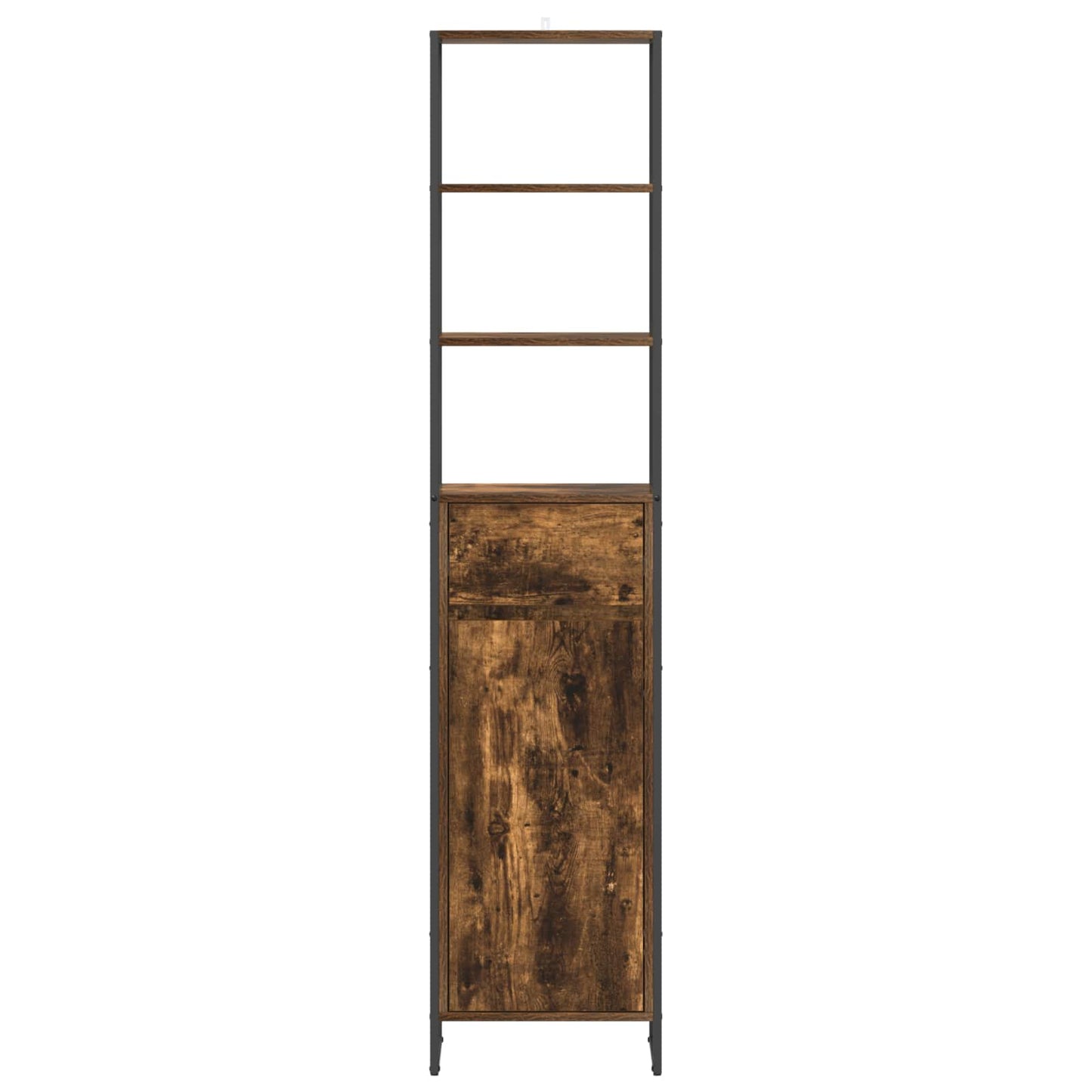 vidaXL Bathroom Cabinet Smoke Oak 40 x 30 x 180 cm Engineered Wood