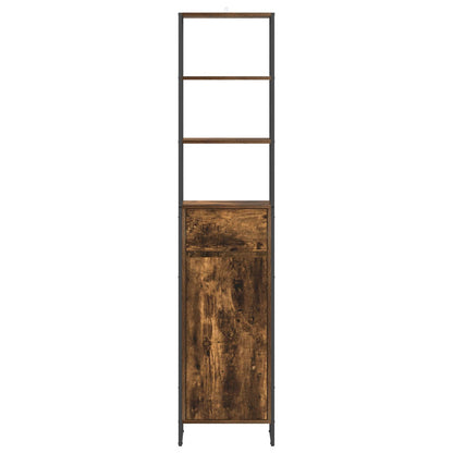 vidaXL Bathroom Cabinet Smoke Oak 40 x 30 x 180 cm Engineered Wood