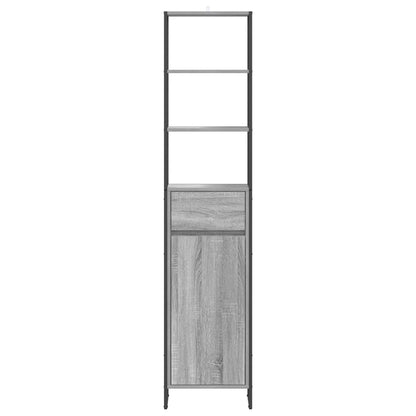 vidaXL Bathroom Cabinet Grey Sonoma 40 x 30 x 180 cm Engineered Wood