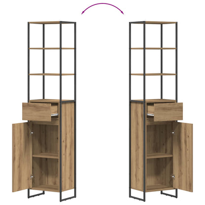 vidaXL Bathroom Cabinet Artisian Oak 40 x 30 x 180 cm Engineered Wood