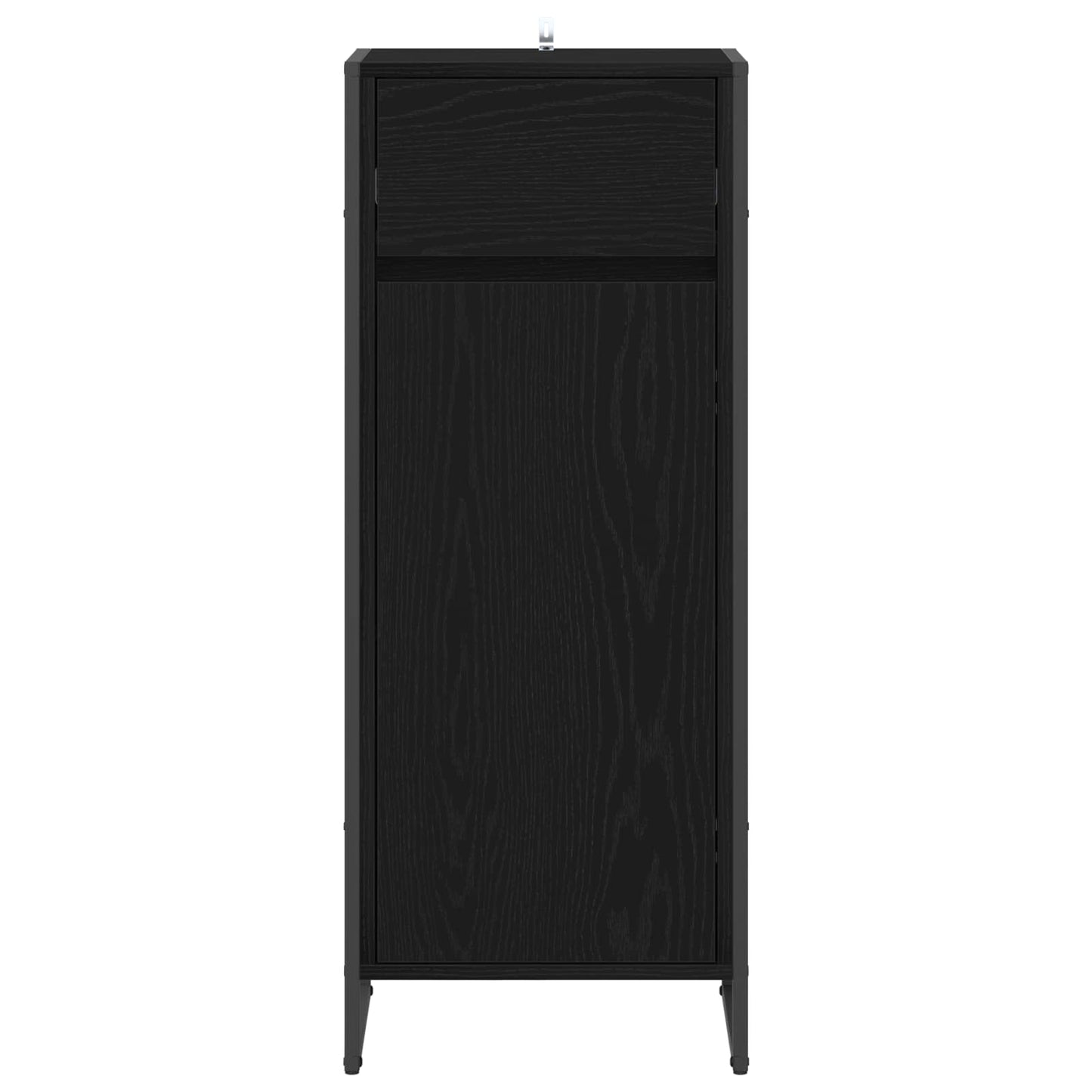 vidaXL Bathroom Cabinet Black Oak 40 x 30 x 100 cm Engineered Wood
