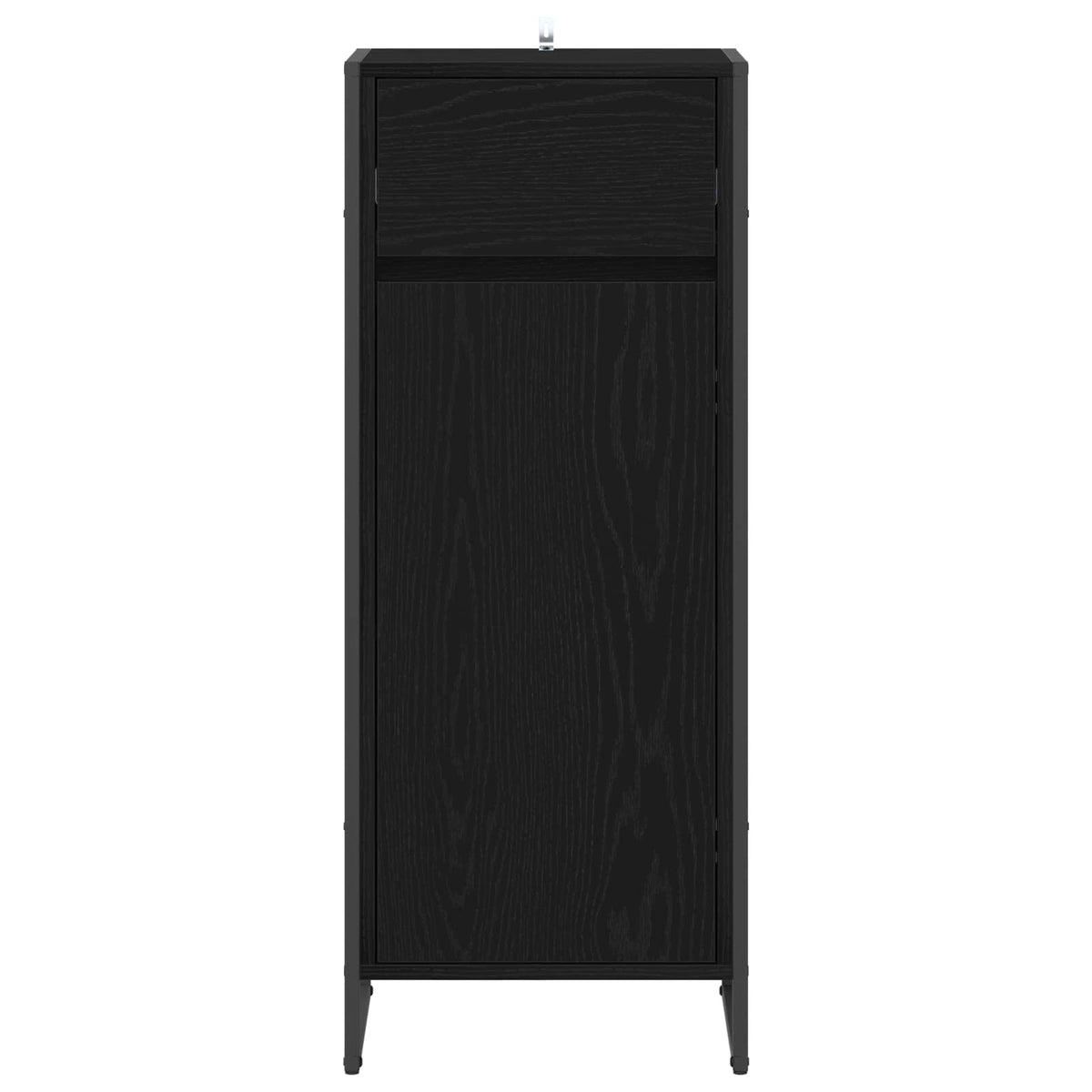 vidaXL Bathroom Cabinet Black Oak 40 x 30 x 100 cm Engineered Wood