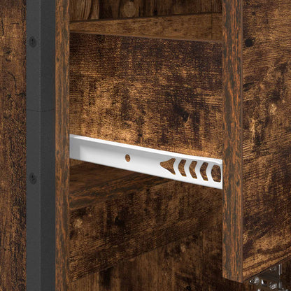 vidaXL Bathroom Cabinet Smoke Oak 40 x 30 x 100 cm Engineered Wood