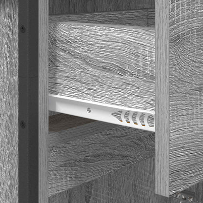 vidaXL Bathroom Cabinet Grey Sonoma 40 x 30 x 100 cm Engineered Wood