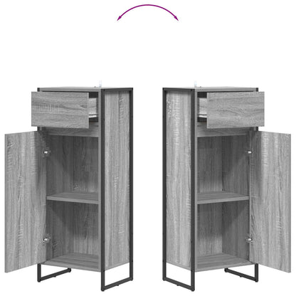 vidaXL Bathroom Cabinet Grey Sonoma 40 x 30 x 100 cm Engineered Wood