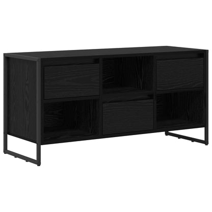 vidaXL TV Cabinet 100 x 36 x 49.5 cm Black Oak Engineered Wood