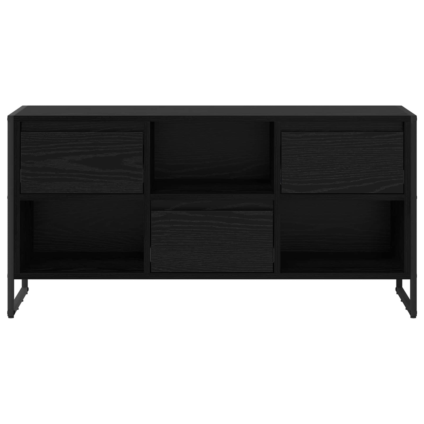 vidaXL TV Cabinet Black Oak 100 x 36 x 49.5 cm Engineered Wood