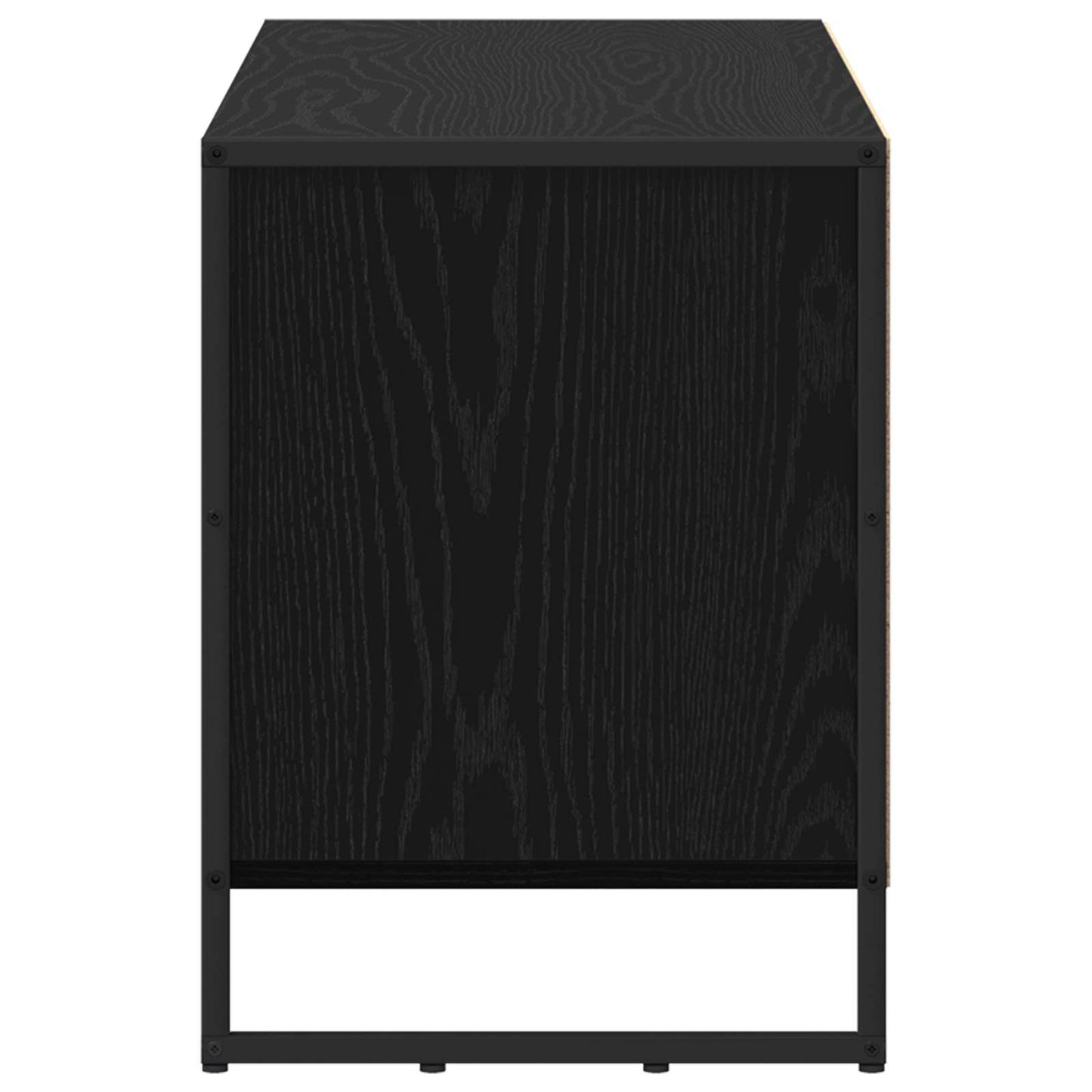 vidaXL TV Cabinet Black Oak 100 x 36 x 49.5 cm Engineered Wood