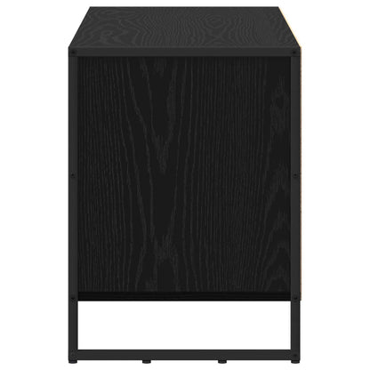 vidaXL TV Cabinet Black Oak 100 x 36 x 49.5 cm Engineered Wood