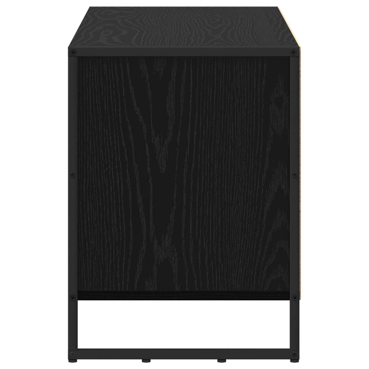 vidaXL TV Cabinet 100 x 36 x 49.5 cm Black Oak Engineered Wood