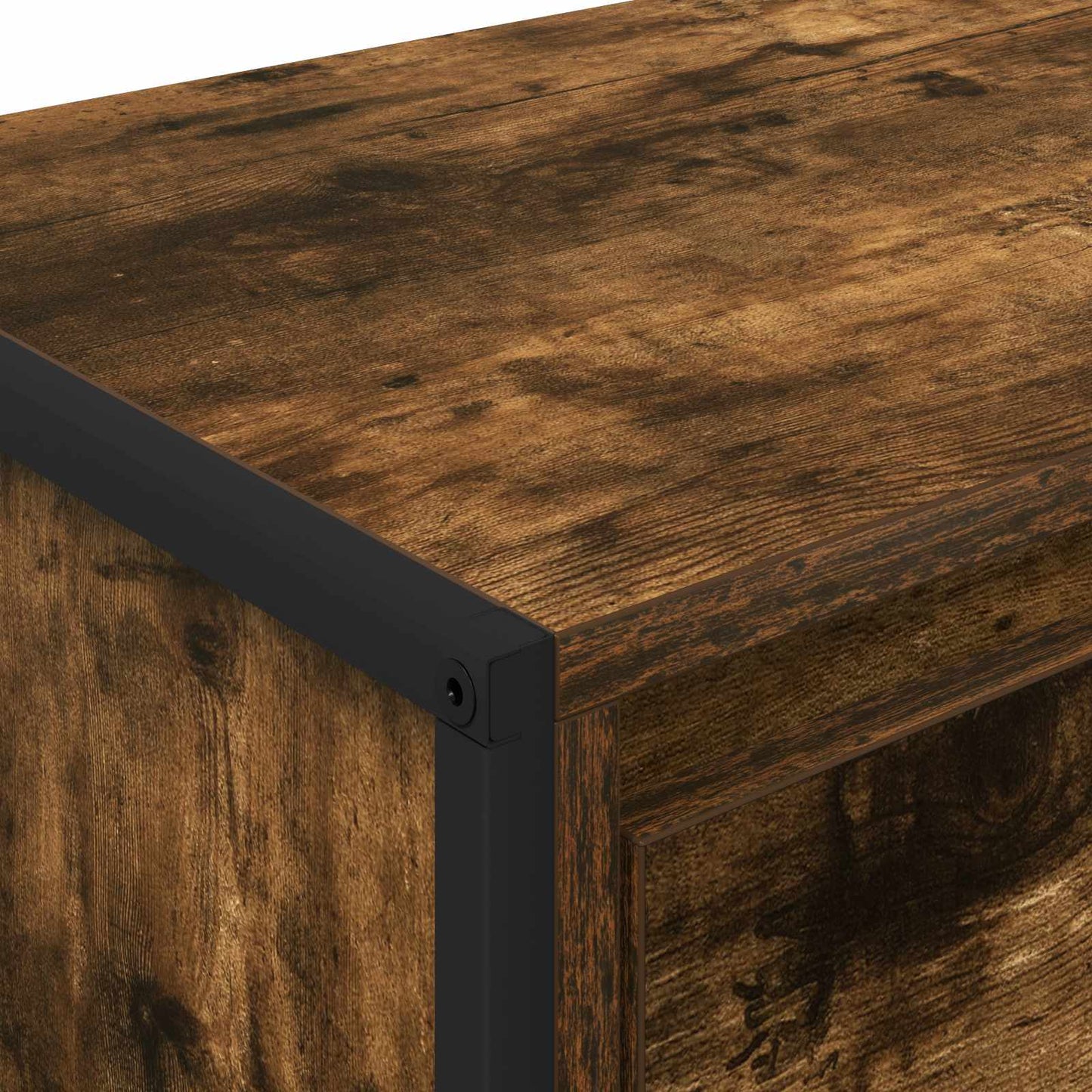 vidaXL TV Cabinet Smoke Oak 100 x 36 x 49.5 cm Engineered Wood