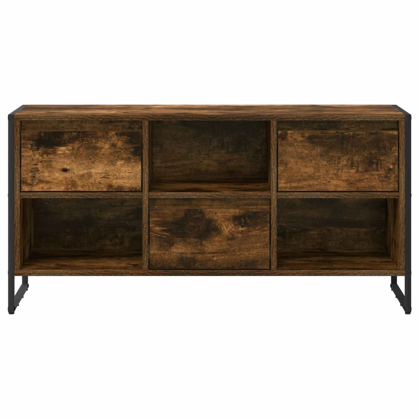 vidaXL TV Cabinet Smoke Oak 100 x 36 x 49.5 cm Engineered Wood