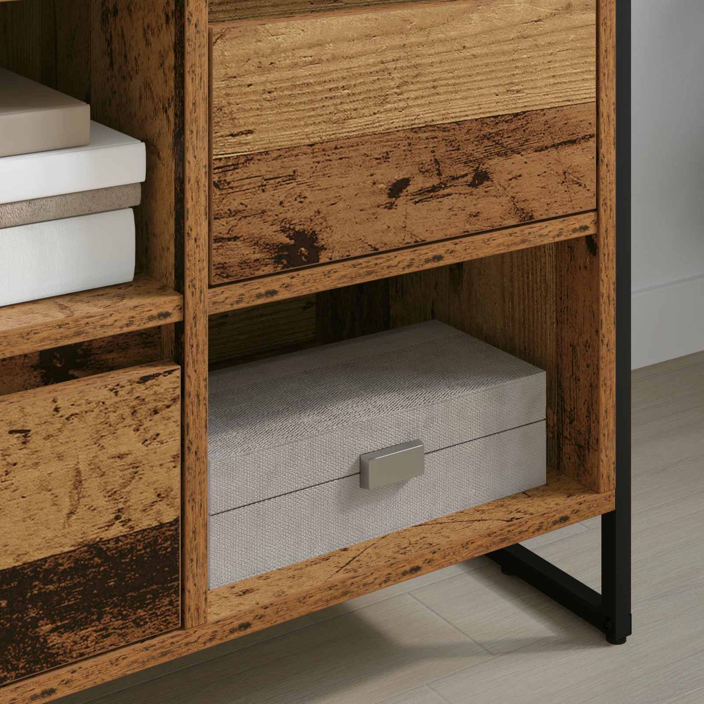 vidaXL TV Cabinet Old Wood 100 x 36 x 49.5 cm Engineered Wood
