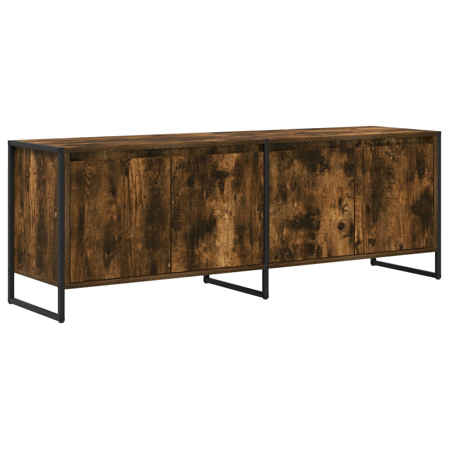 vidaXL TV Cabinet Smoke Oak 140 x 36 x 49.5 cm Engineered Wood