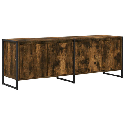 vidaXL TV Cabinet Smoke Oak 140 x 36 x 49.5 cm Engineered Wood