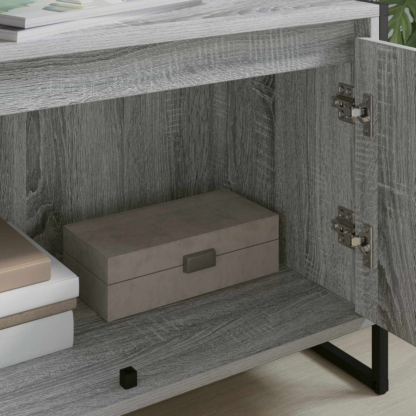 vidaXL TV Cabinet Grey Sonoma 140 x 36 x 49.5 cm Engineered Wood