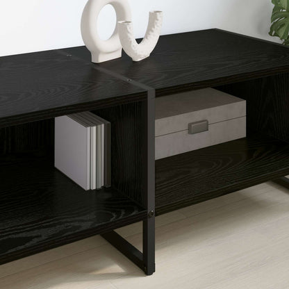 vidaXL TV Cabinet Black Oak 170.5 x 36 x 30.5 cm Engineered Wood