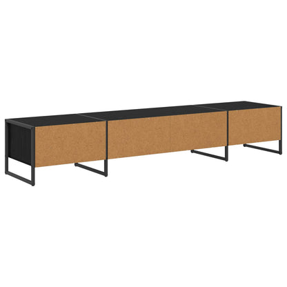 vidaXL TV Cabinet Black Oak 170.5 x 36 x 30.5 cm Engineered Wood